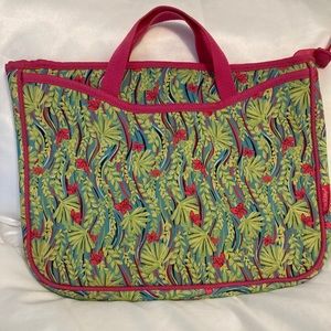 Lilly Pulitzer lap top sleeve w/outer Velcro pouch